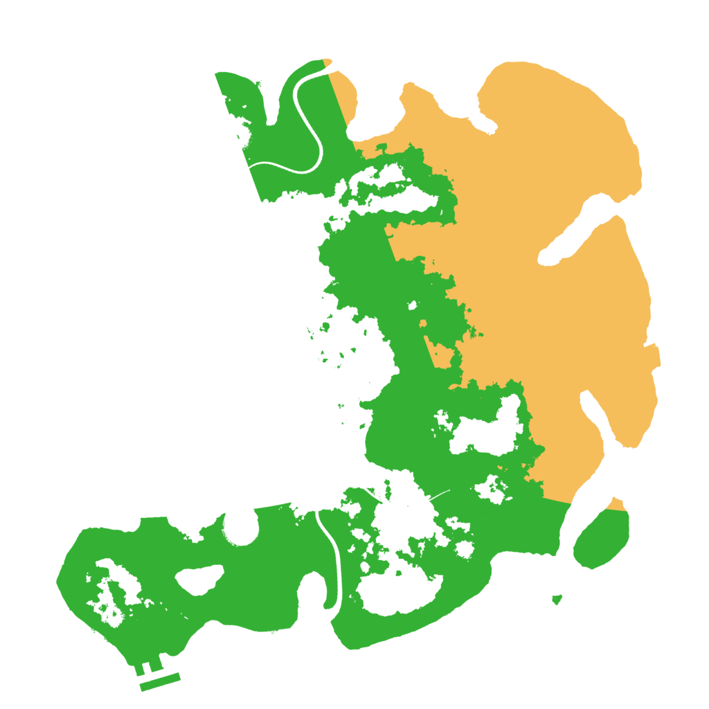 Biome Rust Map: Procedural Map, Size: 3500, Seed: 94101