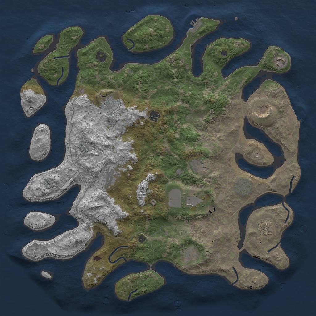 Rust Map: Procedural Map, Size: 4500, Seed: 110061106, 22 Monuments