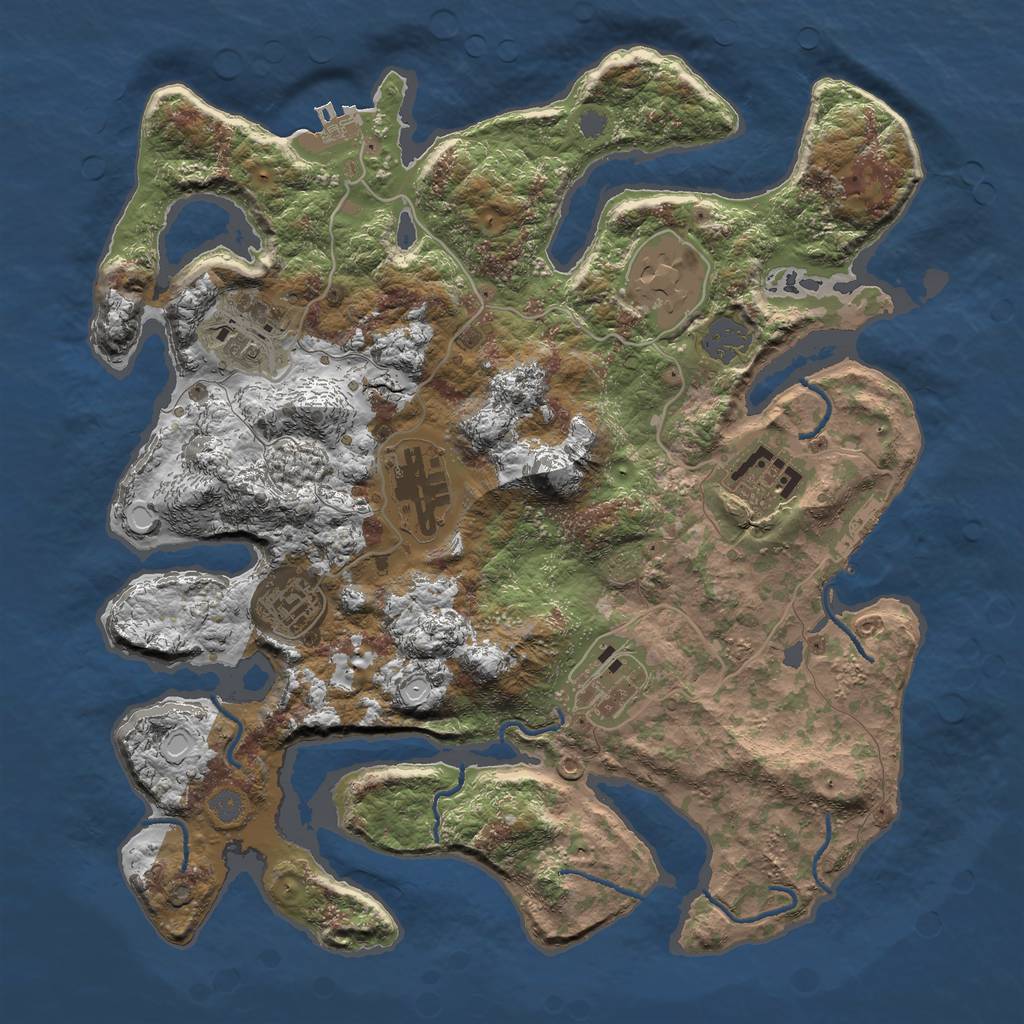 Rust Map: Procedural Map, Size: 3400, Seed: 9218, 13 Monuments