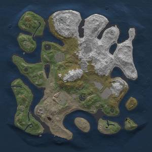 Thumbnail Rust Map: Procedural Map, Size: 3500, Seed: 2671211, 11 Monuments