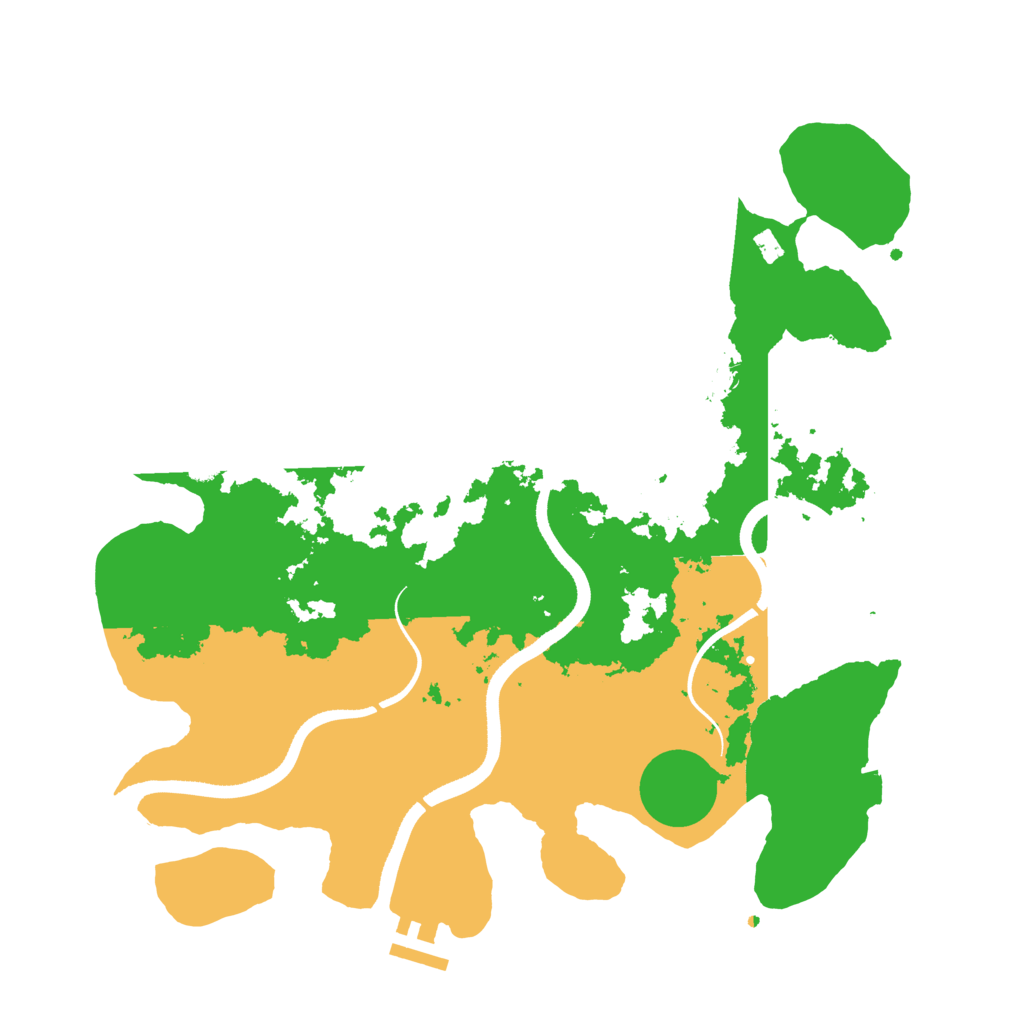 Biome Rust Map: Procedural Map, Size: 3500, Seed: 3655