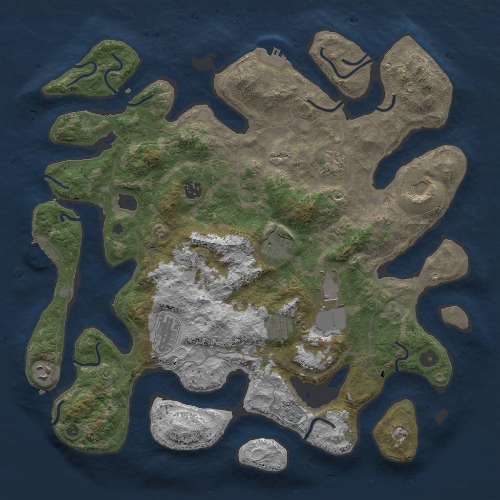 Rust Map: Procedural Map, Size: 4250, Seed: 21012, 20 Monuments