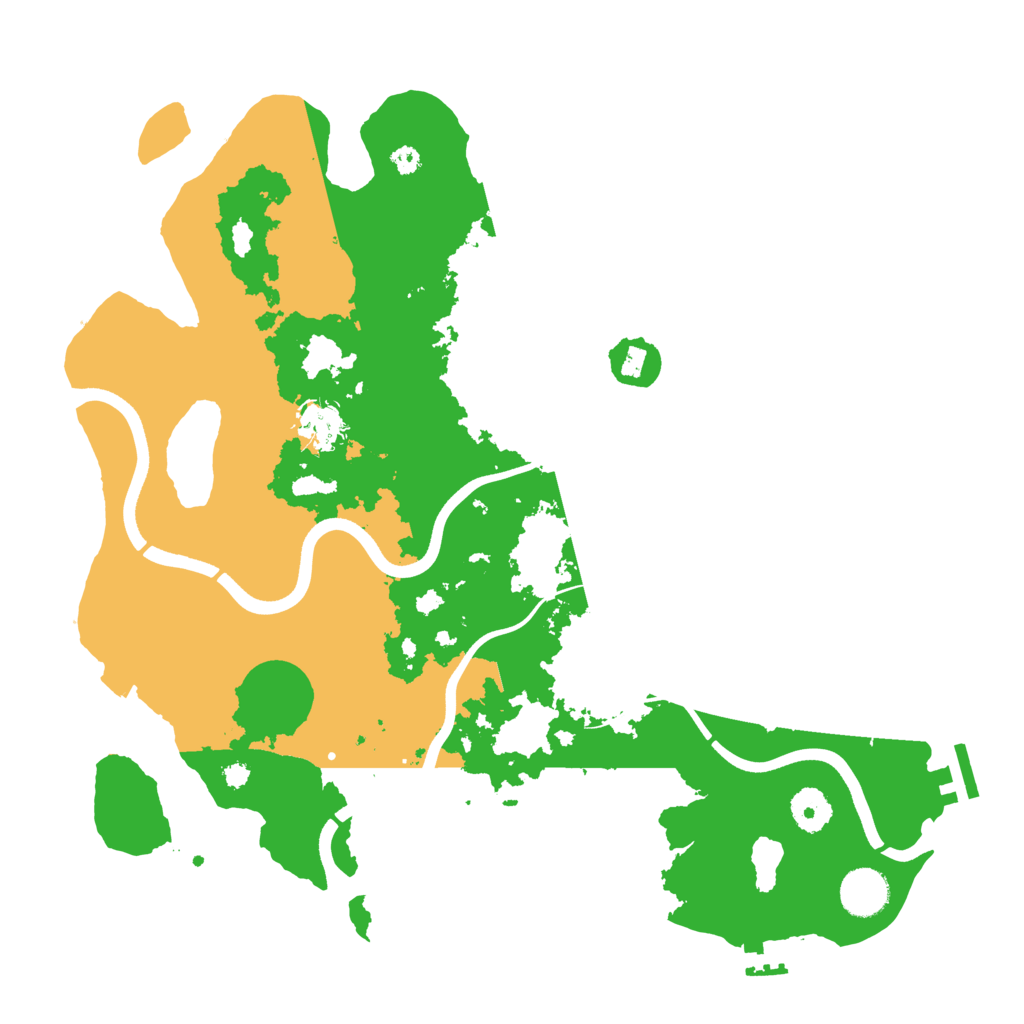 Biome Rust Map: Procedural Map, Size: 3700, Seed: 31133