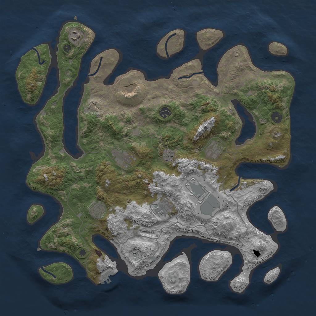 Rust Map: Procedural Map, Size: 4200, Seed: 18032021, 13 Monuments