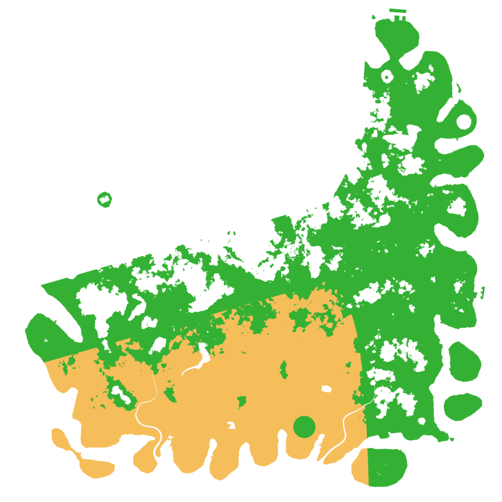 Biome Rust Map: Procedural Map, Size: 6000, Seed: 87254380
