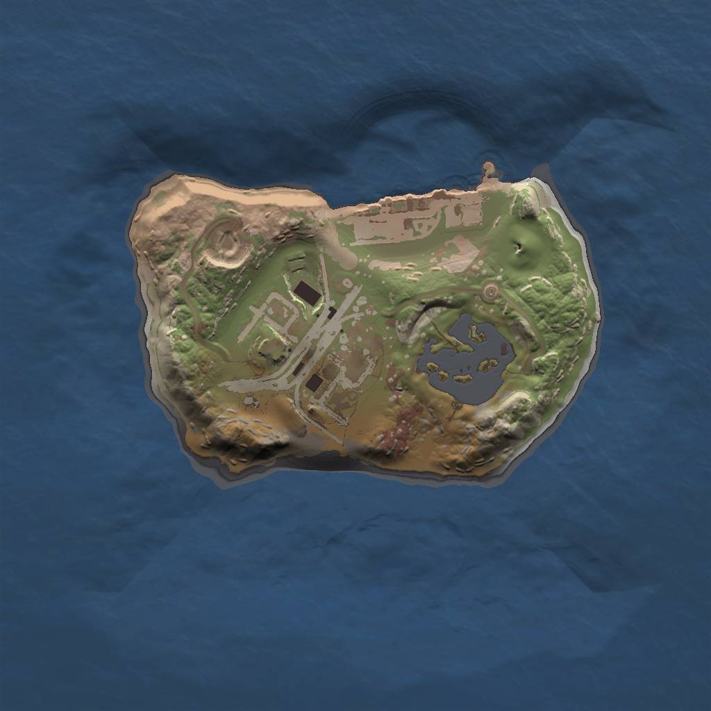 Rust Map: Procedural Map, Size: 1200, Seed: 1215437651, 5 Monuments