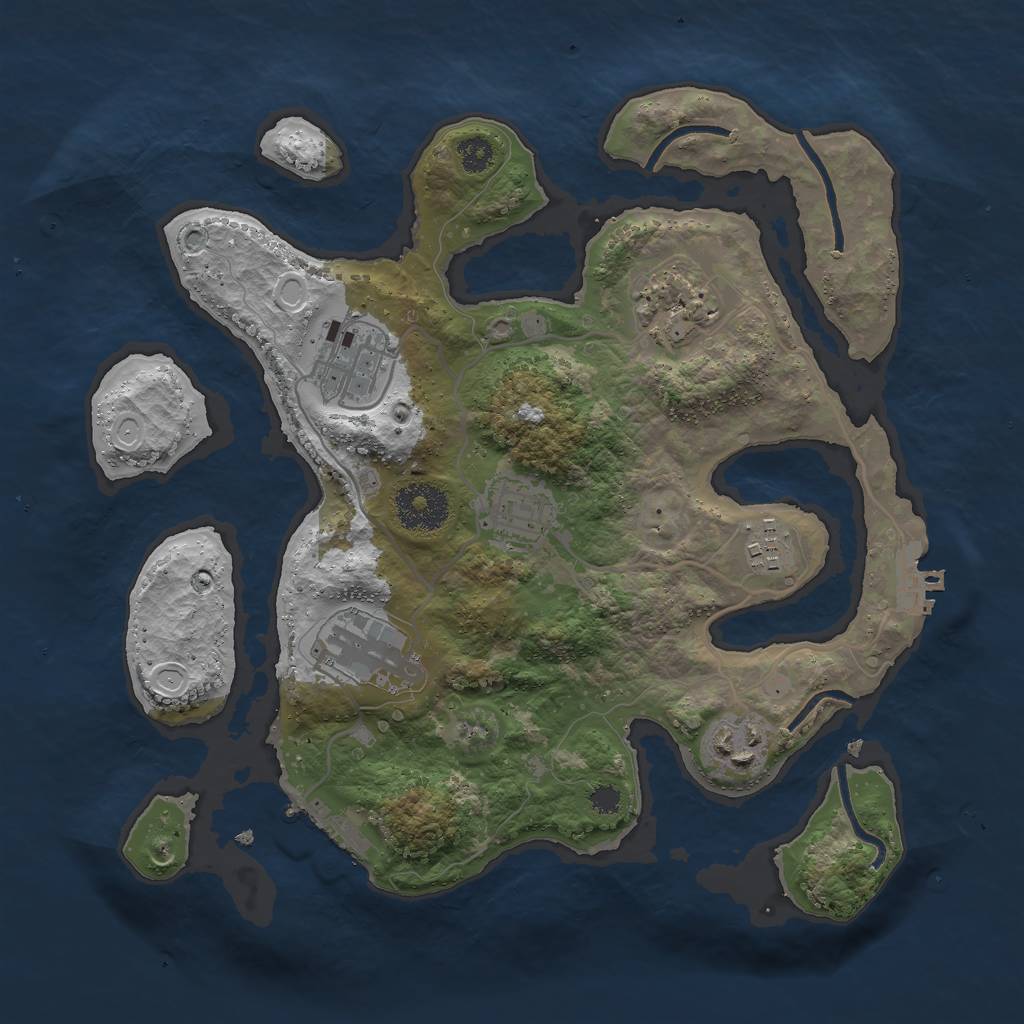 Rust Map: Procedural Map, Size: 3000, Seed: 31846, 13 Monuments