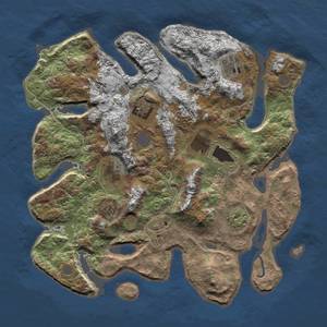 Thumbnail Rust Map: Procedural Map, Size: 3500, Seed: 174648939, 12 Monuments