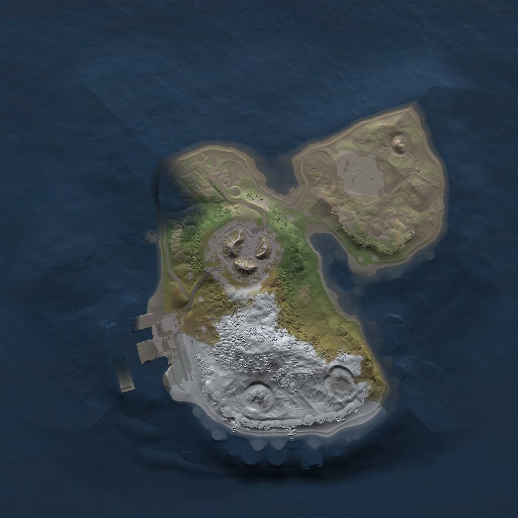 Rust Map: Procedural Map, Size: 1500, Seed: 1978, 3 Monuments