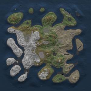 Thumbnail Rust Map: Procedural Map, Size: 3500, Seed: 78999168, 11 Monuments