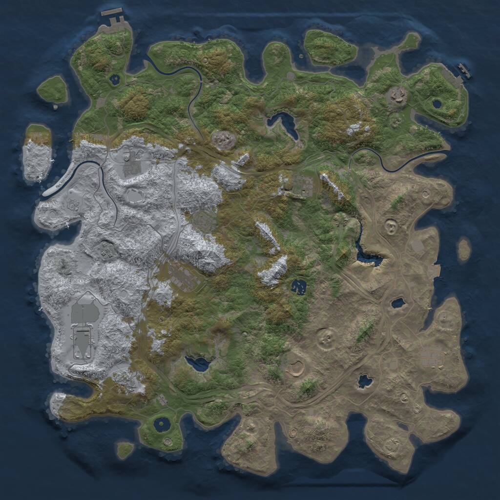 Rust Map: Procedural Map, Size: 4750, Seed: 2527, 17 Monuments