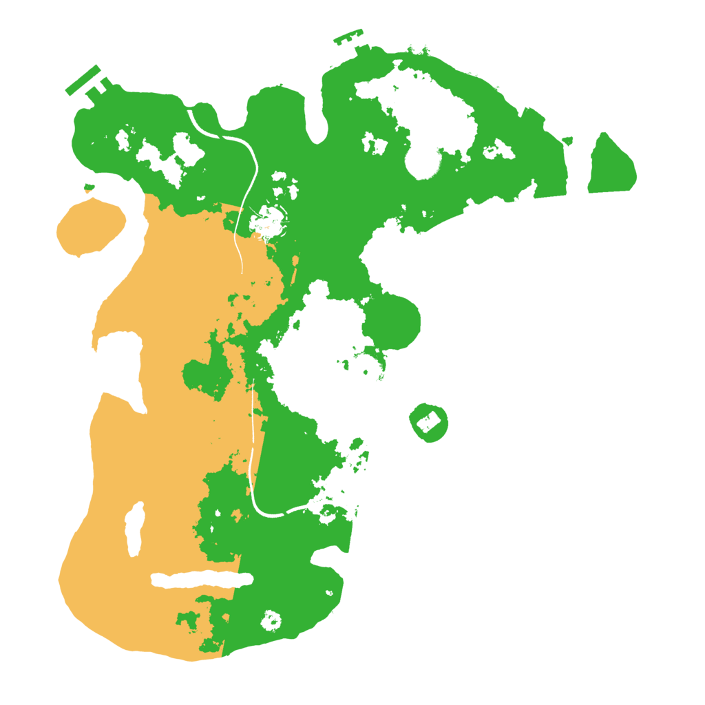 Biome Rust Map: Procedural Map, Size: 3500, Seed: 987654322