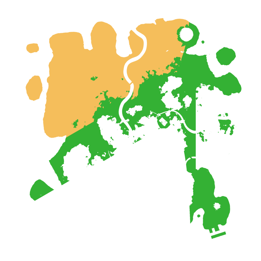 Biome Rust Map: Procedural Map, Size: 3500, Seed: 91467