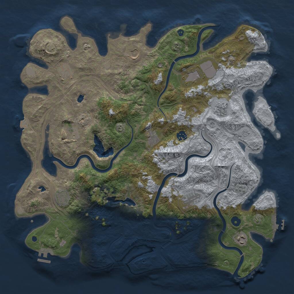 Rust Map: Procedural Map, Size: 4500, Seed: 45678212, 17 Monuments