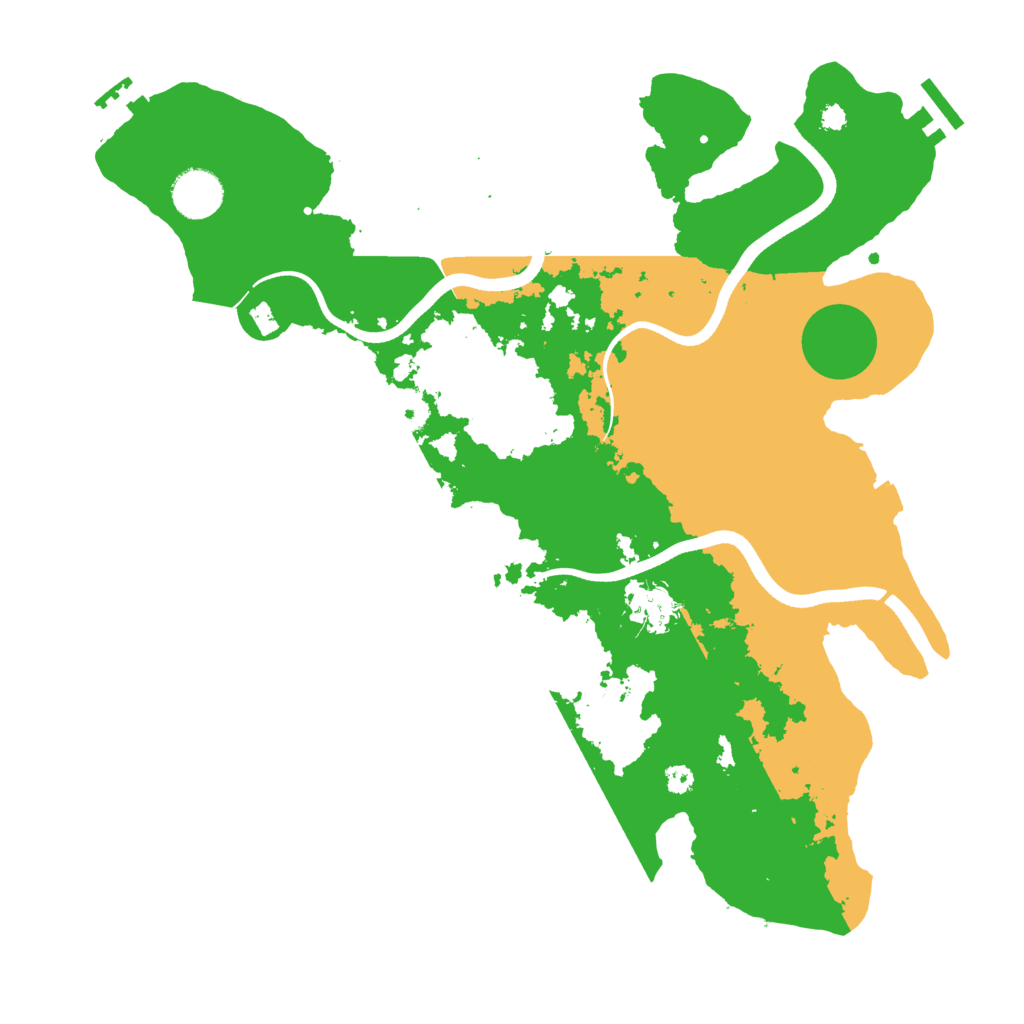 Biome Rust Map: Procedural Map, Size: 3600, Seed: 45587