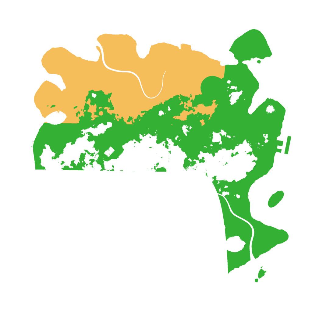 Biome Rust Map: Procedural Map, Size: 3500, Seed: 976384044
