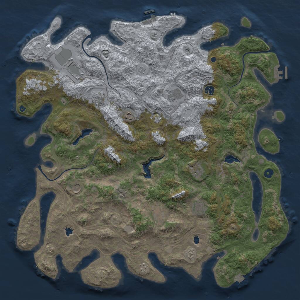 Rust Map: Procedural Map, Size: 4800, Seed: 4425896, 16 Monuments