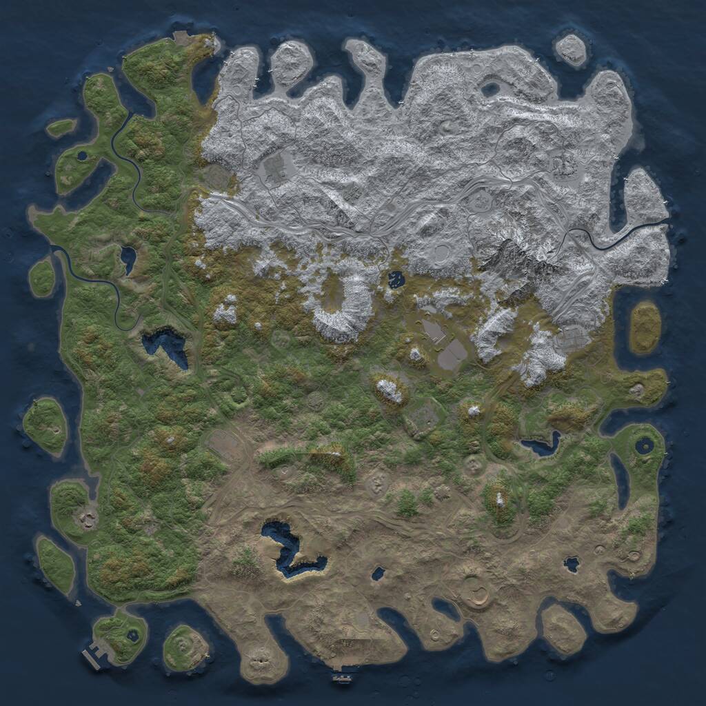 Rust Map: Procedural Map, Size: 6000, Seed: 20120810, 17 Monuments