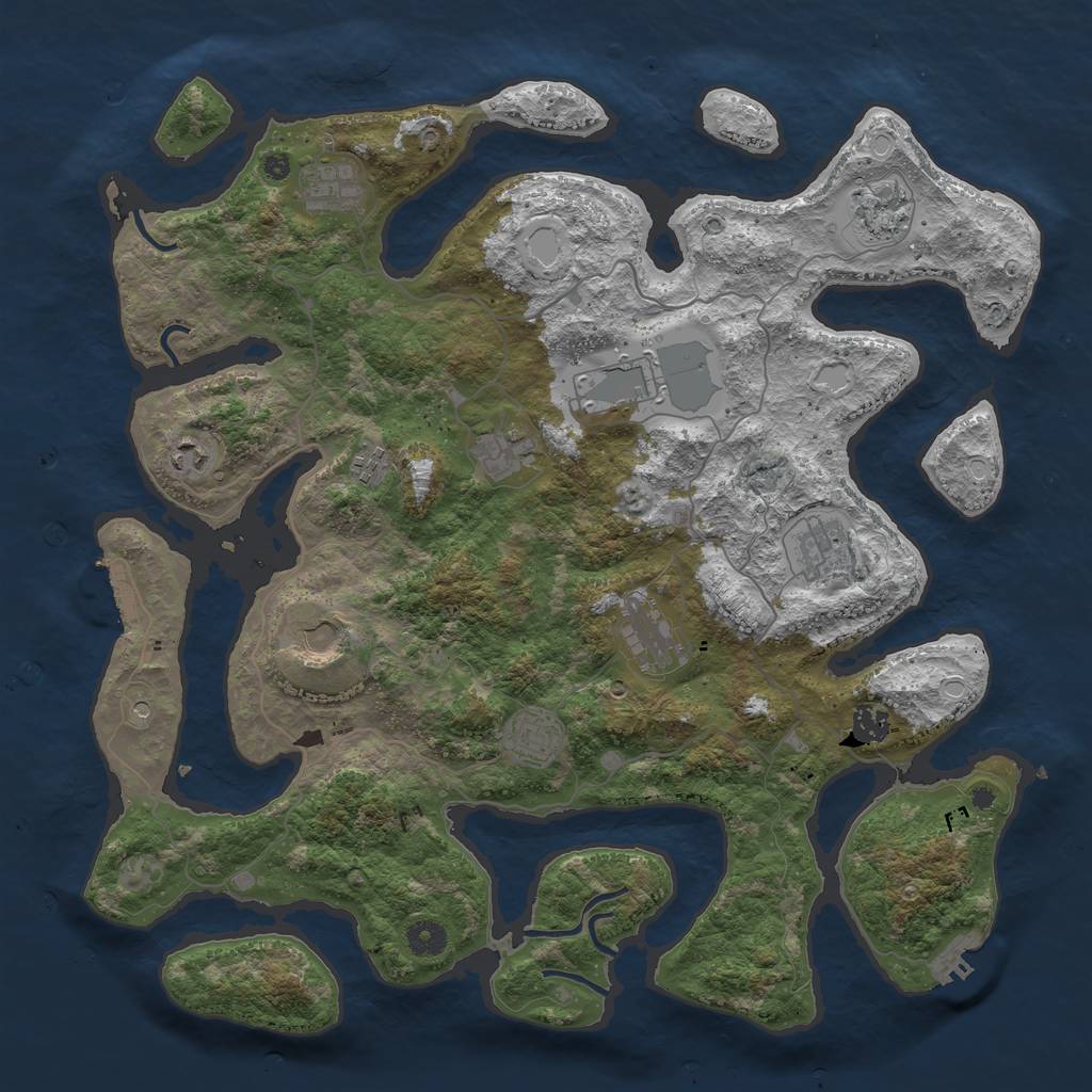 Rust Map: Procedural Map, Size: 4250, Seed: 15436, 19 Monuments