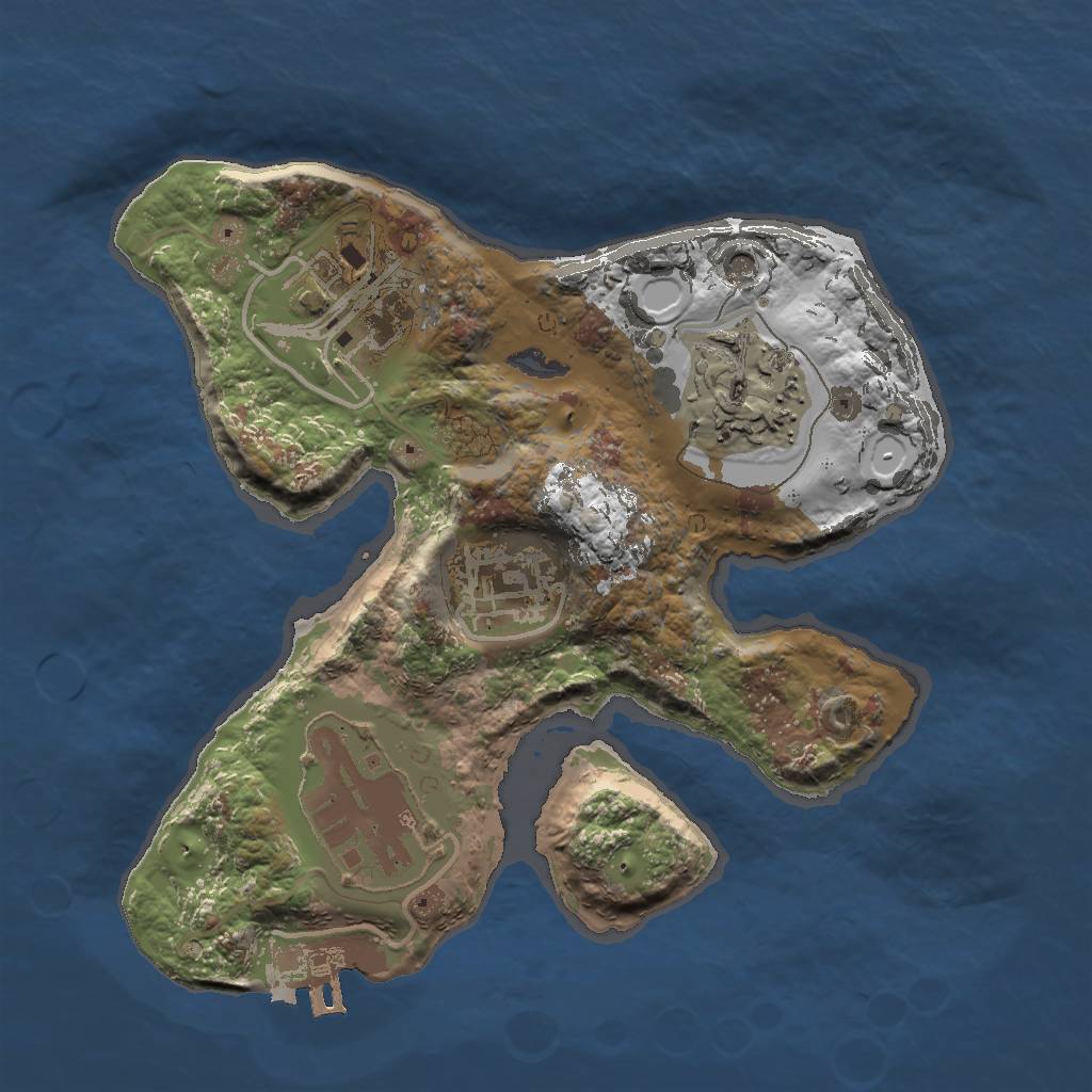 Rust Map: Procedural Map, Size: 2000, Seed: 1733146672, 8 Monuments