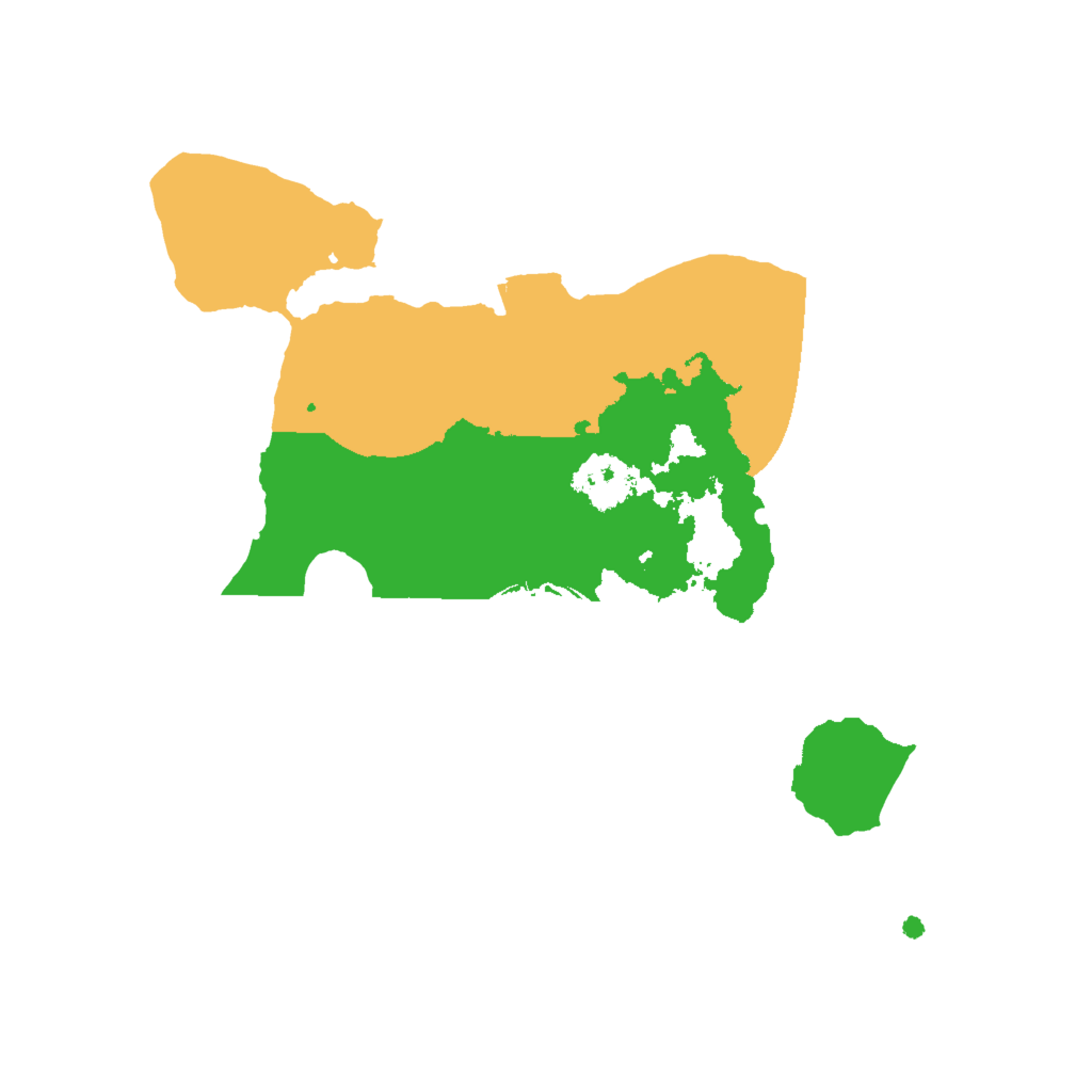 Biome Rust Map: Procedural Map, Size: 2000, Seed: 54622