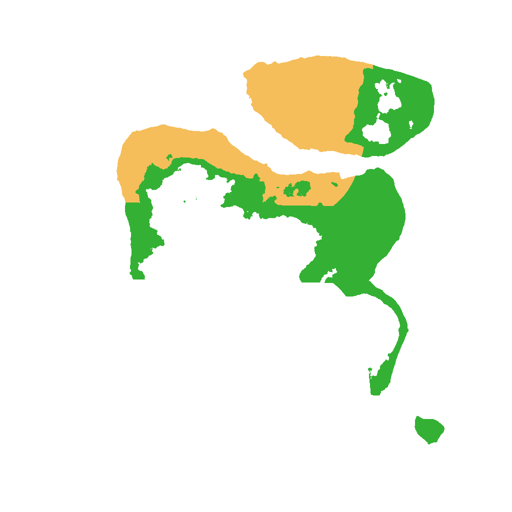 Biome Rust Map: Procedural Map, Size: 2000, Seed: 54622