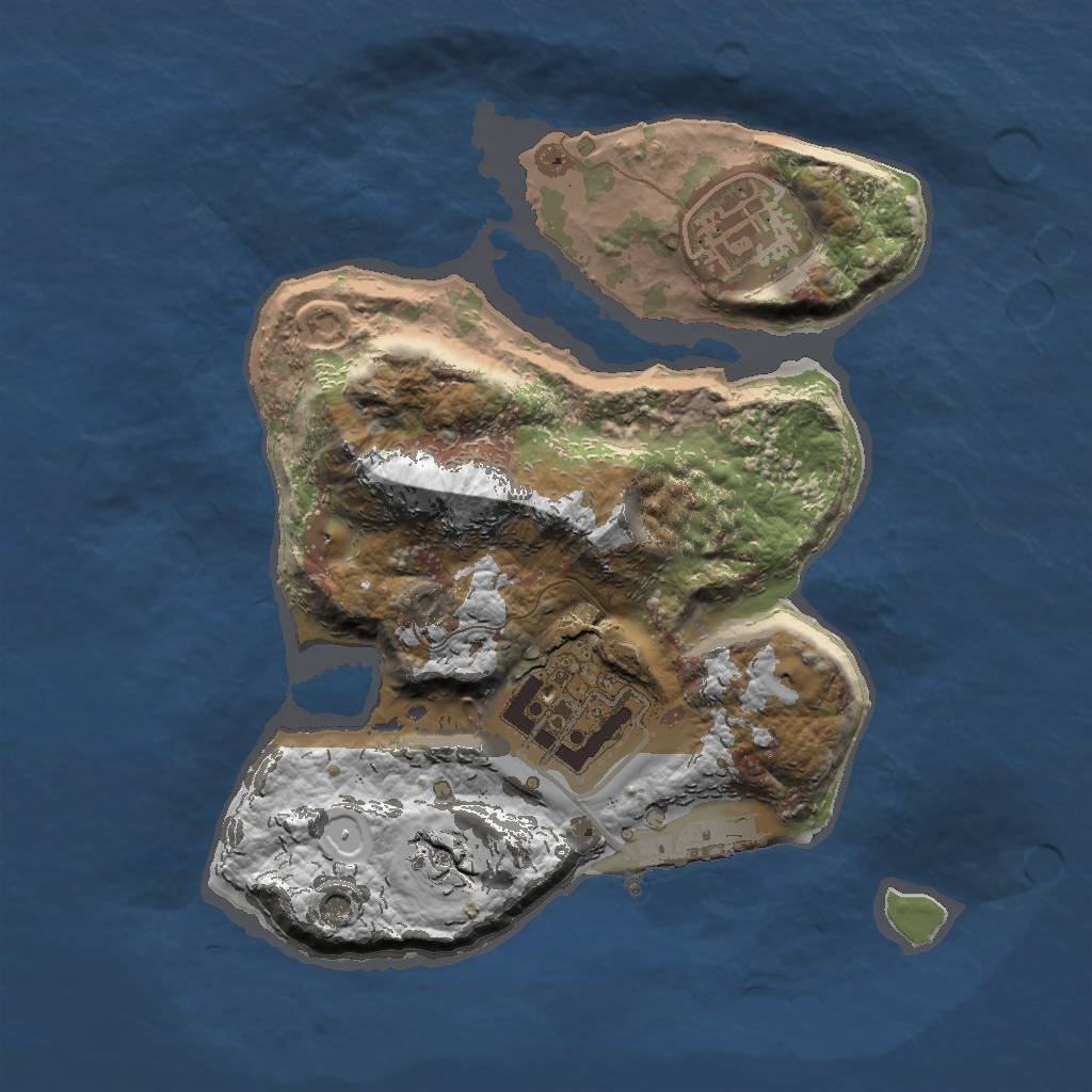 Rust Map: Procedural Map, Size: 2000, Seed: 54622, 6 Monuments