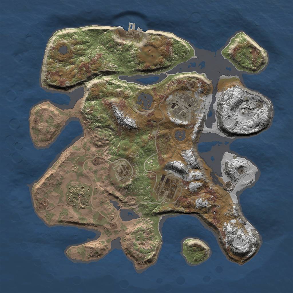 Rust Map: Procedural Map, Size: 2700, Seed: 2008630, 10 Monuments