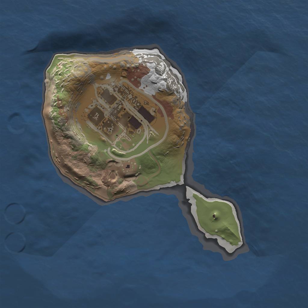 Rust Map: Procedural Map, Size: 1100, Seed: 1837362199, 3 Monuments