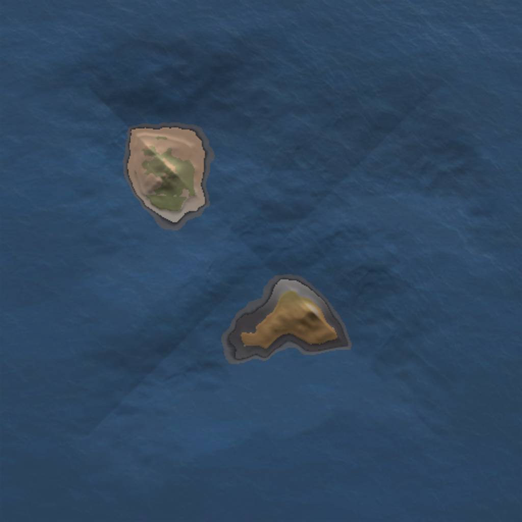 Rust Map: Barren, Size: 1000, Seed: 1363832885, 2 Monuments