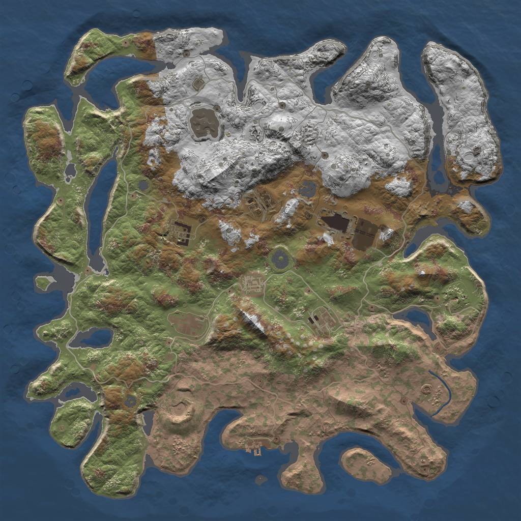 Rust Map: Procedural Map, Size: 4500, Seed: 20210322, 15 Monuments