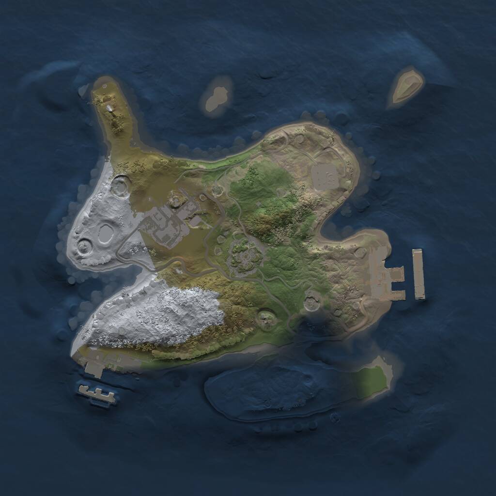 Rust Map: Procedural Map, Size: 1998, Seed: 848232323, 6 Monuments