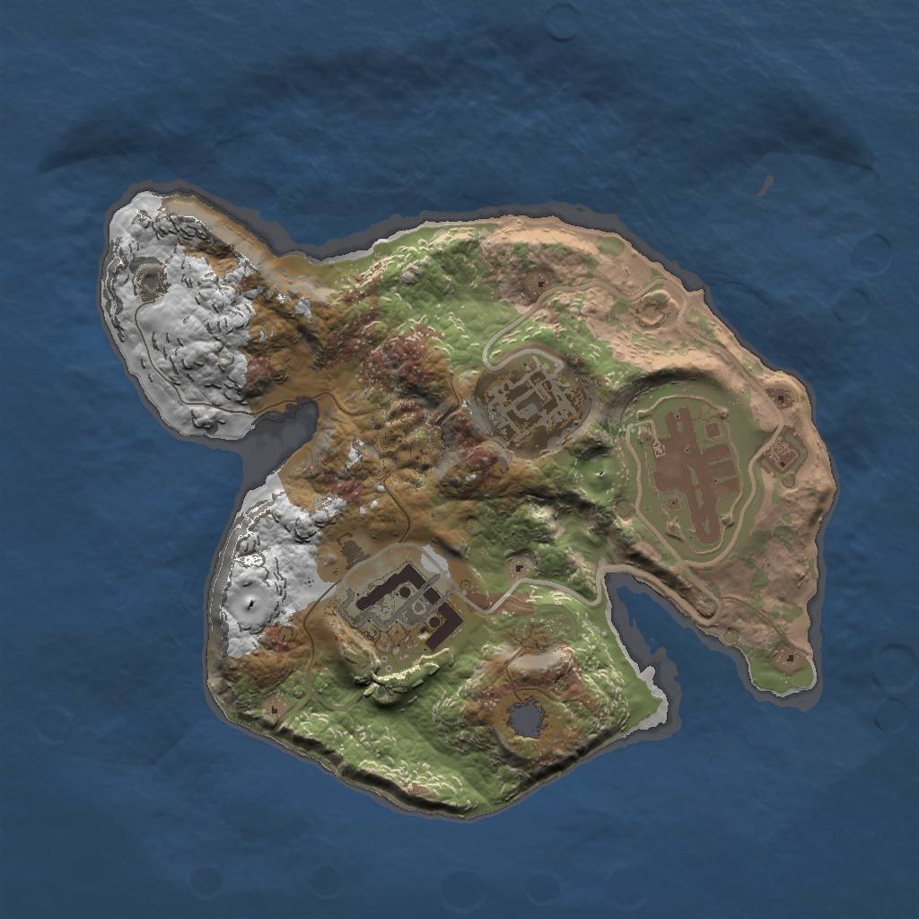 Rust Map: Procedural Map, Size: 1998, Seed: 848232323, 7 Monuments