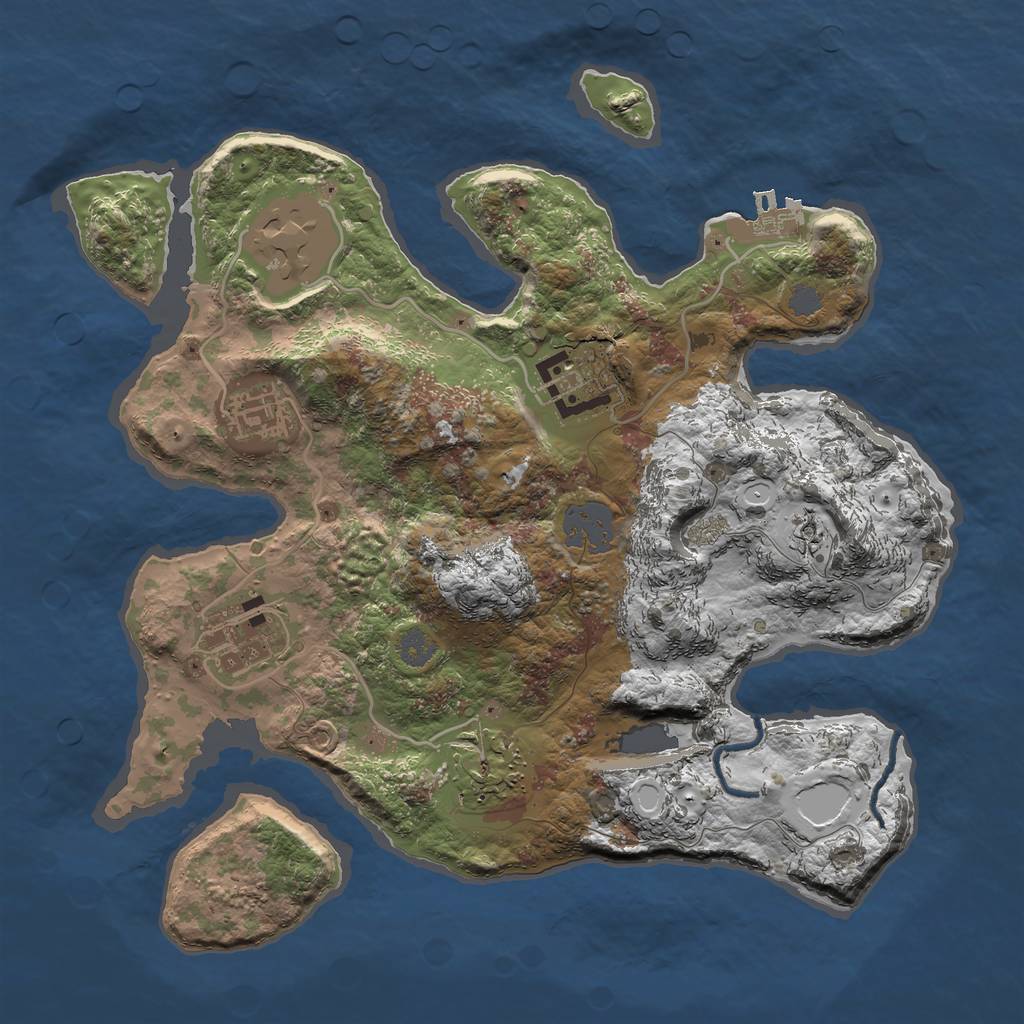 Rust Map: Procedural Map, Size: 2900, Seed: 987, 11 Monuments