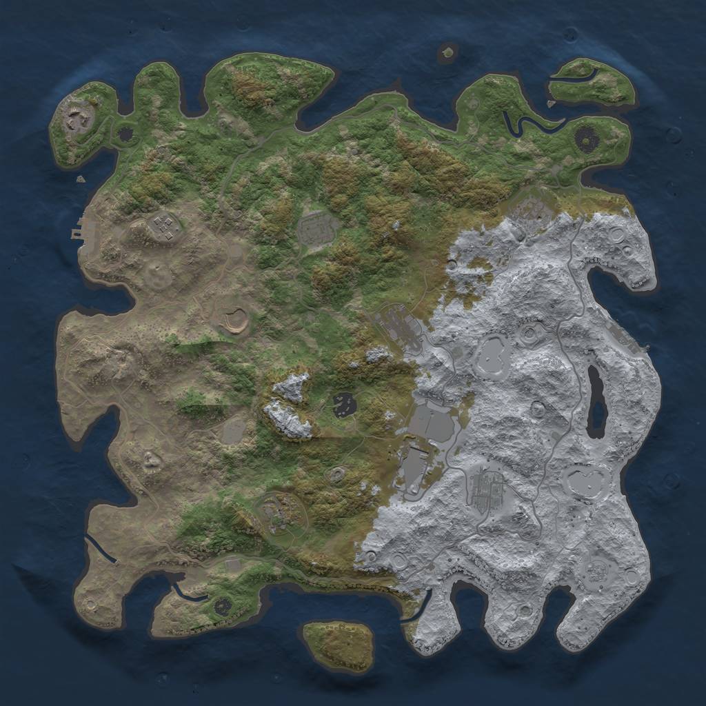 Rust Map: Procedural Map, Size: 4200, Seed: 1504060519, 19 Monuments