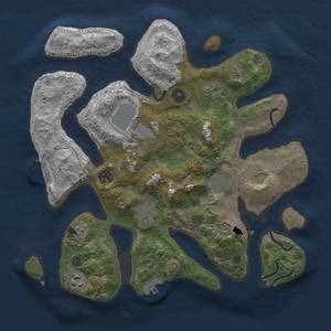 Thumbnail Rust Map: Procedural Map, Size: 3500, Seed: 907748809, 13 Monuments