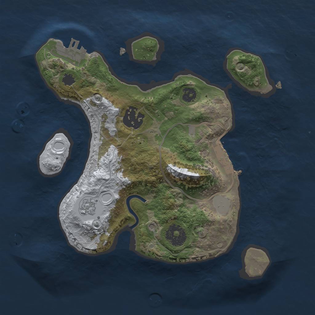 Rust Map: Procedural Map, Size: 2250, Seed: 20210325, 9 Monuments