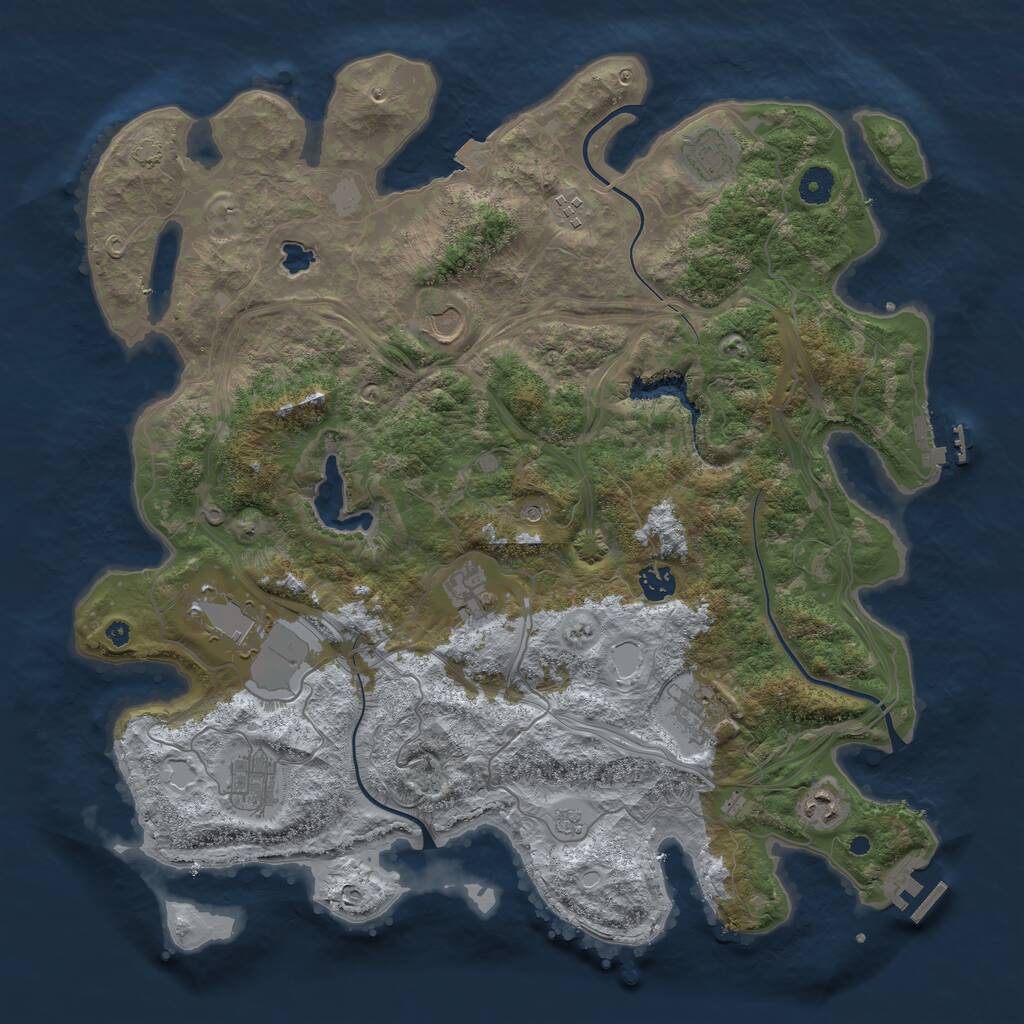 Rust Map: Procedural Map, Size: 4250, Seed: 68439821, 15 Monuments