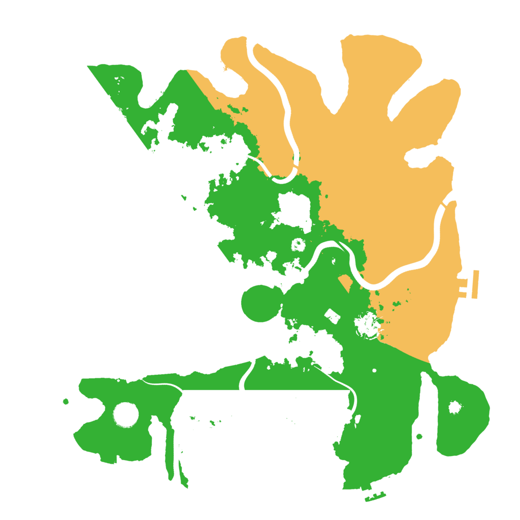 Biome Rust Map: Procedural Map, Size: 3700, Seed: 32320