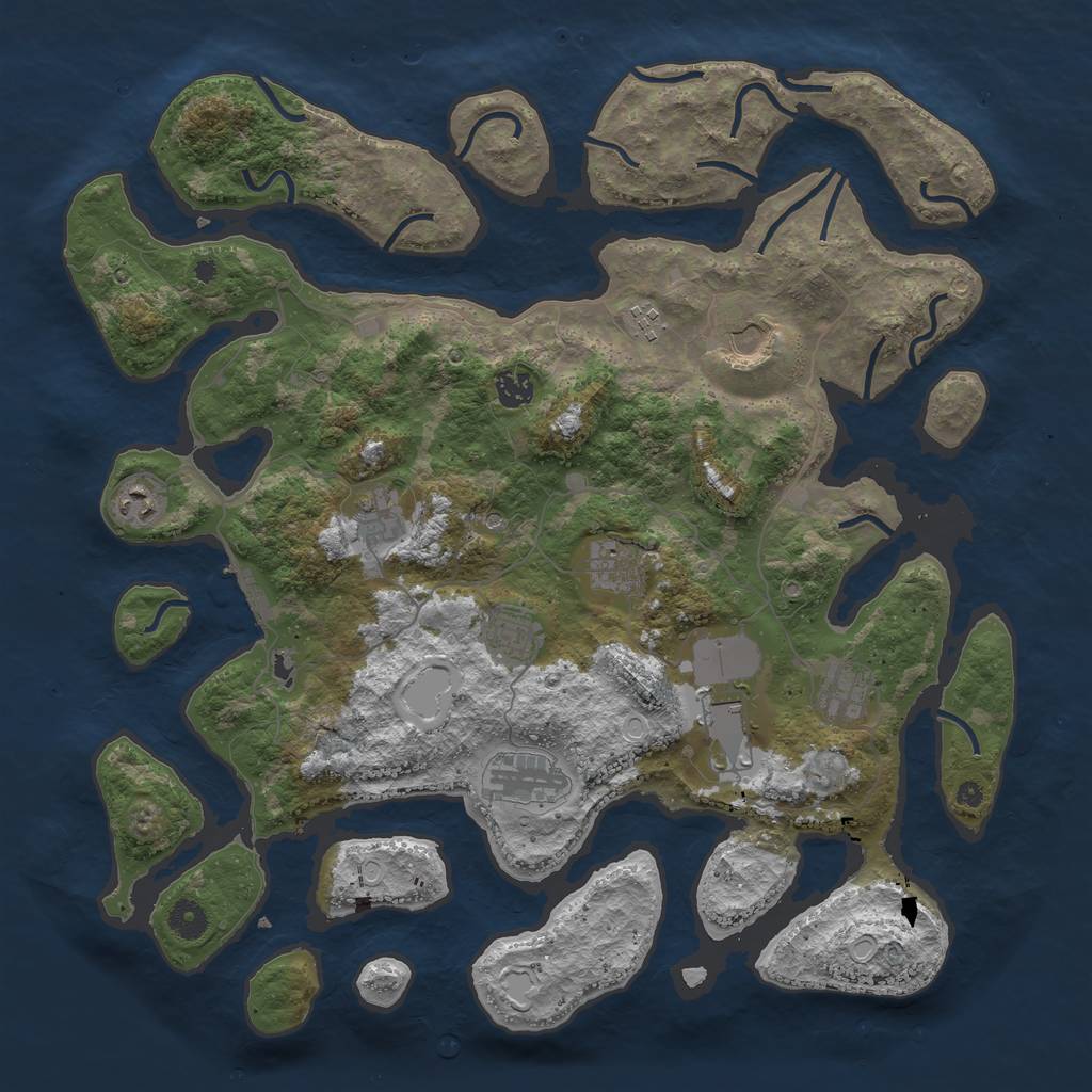 Rust Map: Procedural Map, Size: 4250, Seed: 29810, 20 Monuments