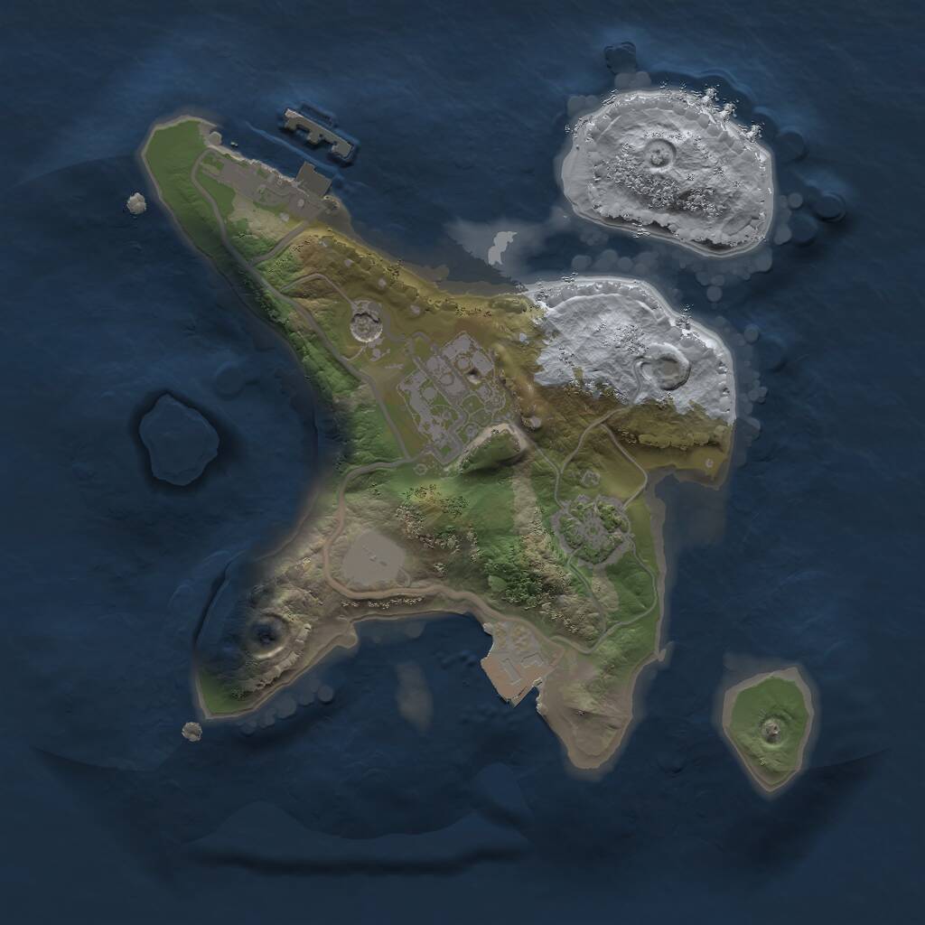 Rust Map: Procedural Map, Size: 1900, Seed: 56246, 5 Monuments