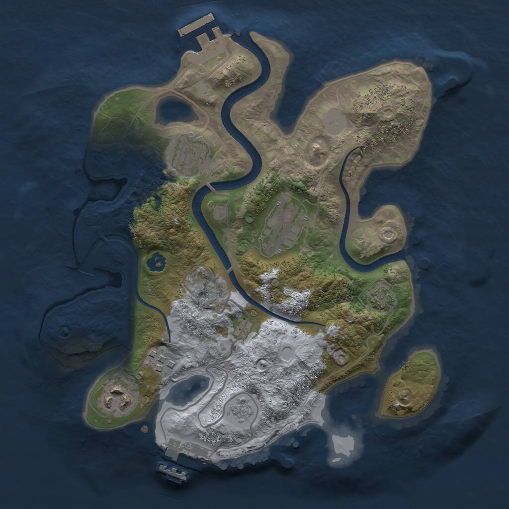 Rust Map: Procedural Map, Size: 2700, Seed: 182, 9 Monuments
