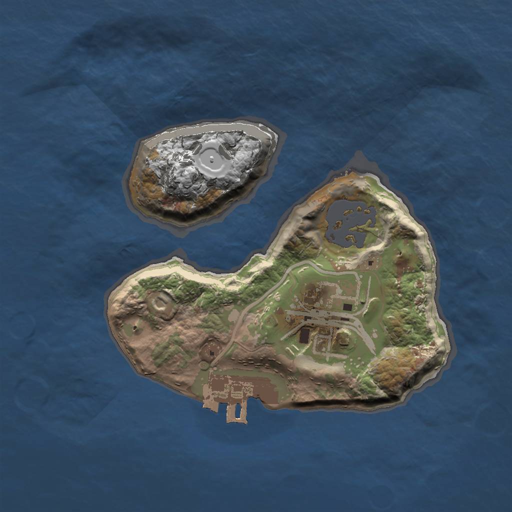 Rust Map: Procedural Map, Size: 1500, Seed: 64801, 5 Monuments