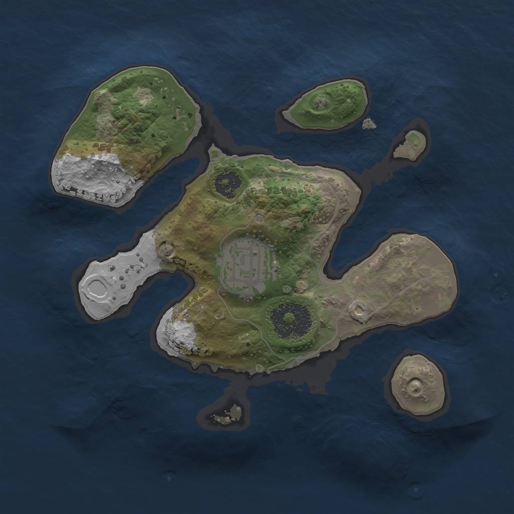 Rust Map: Procedural Map, Size: 2000, Seed: 231224, 8 Monuments