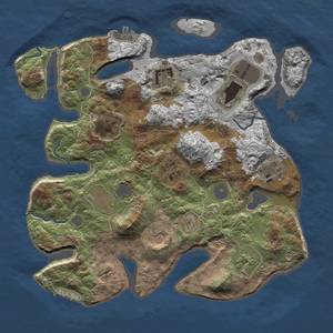 Thumbnail Rust Map: Procedural Map, Size: 3500, Seed: 356726348, 16 Monuments