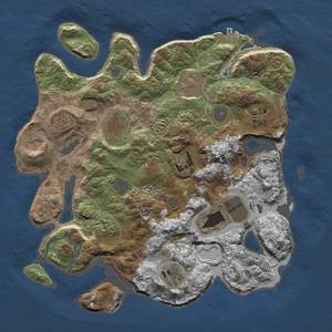 Thumbnail Rust Map: Procedural Map, Size: 3500, Seed: 255641838, 16 Monuments