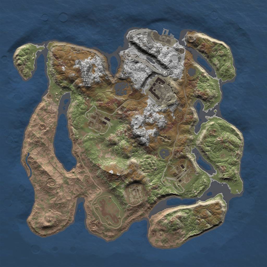 Rust Map: Procedural Map, Size: 2800, Seed: 696969696, 11 Monuments