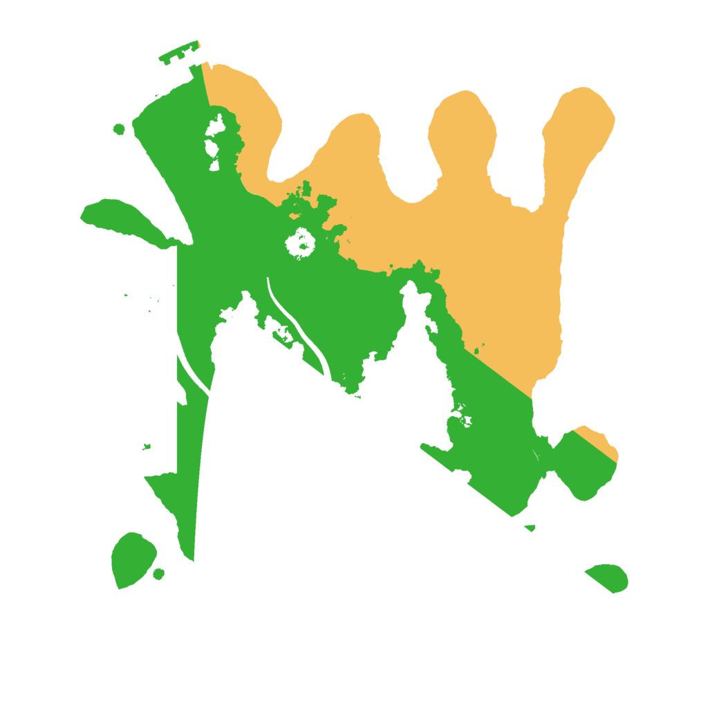 Biome Rust Map: Procedural Map, Size: 2500, Seed: 5652