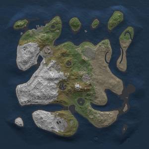 Thumbnail Rust Map: Procedural Map, Size: 3000, Seed: 1186377432, 14 Monuments