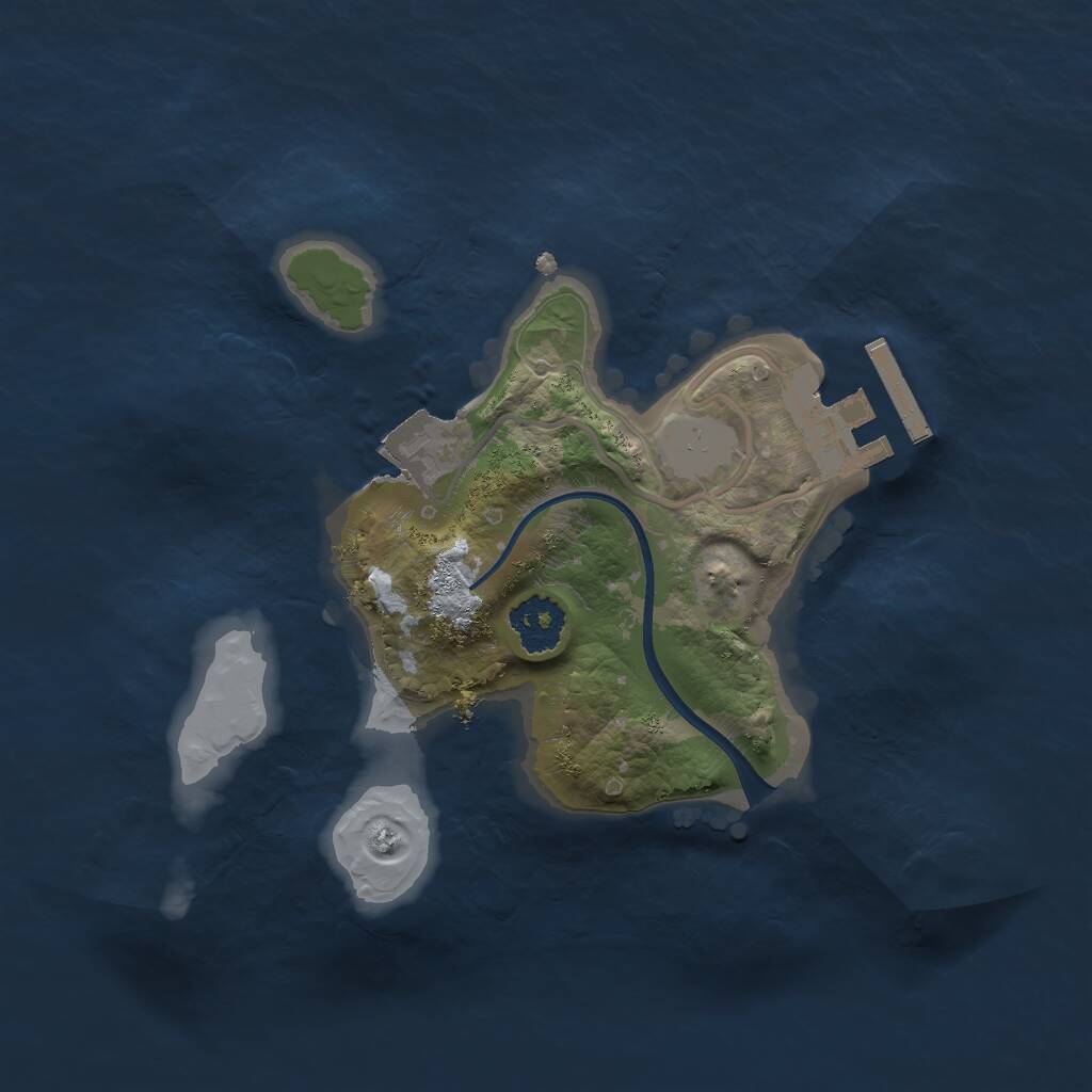 Rust Map: Procedural Map, Size: 2000, Seed: 6914, 2 Monuments